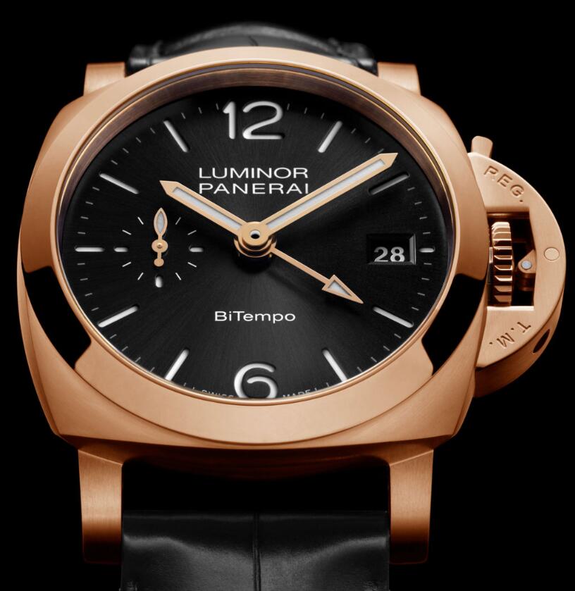 Best Quality Swiss Panerai Luminor Quaranta BiTempo Goldtech Replica Watches UK